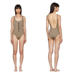 SOLID & STRIPED Ann Marie Zip One Piece Swimsuit